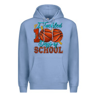 Colony Blue i tackled 100days of school basketball Premium Hoodie - texasbilliewilder