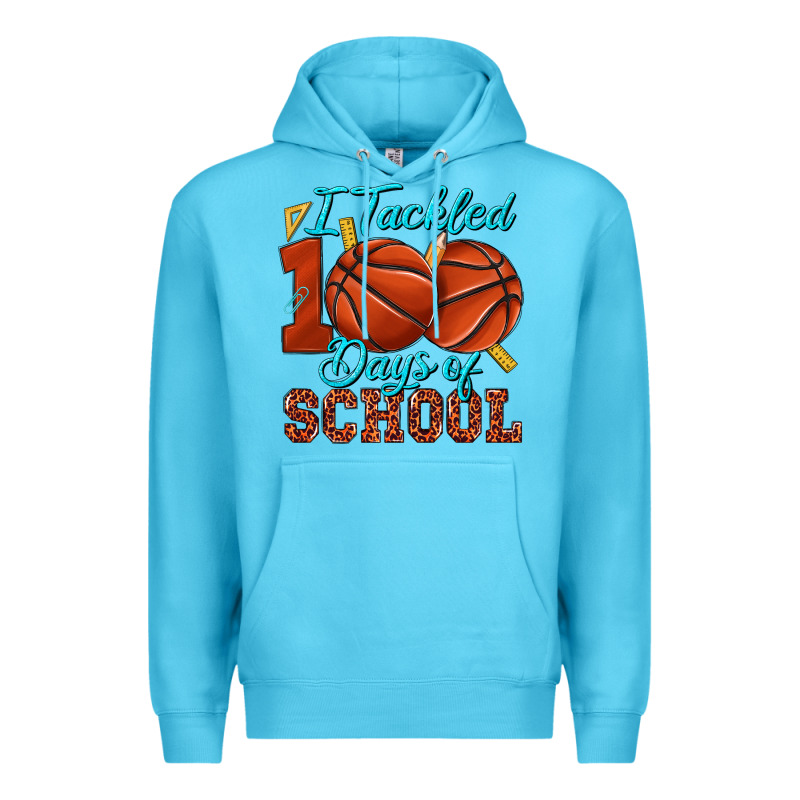 I Tackled 100days Of School Basketball Premium Hoodie by texasbilliewilder | Teevron