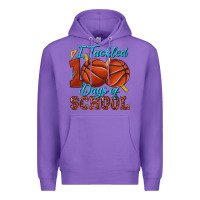 Purple i tackled 100days of school basketball Premium Hoodie - texasbilliewilder