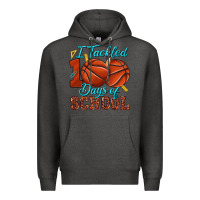 Charcoal Heather i tackled 100days of school basketball Premium Hoodie - texasbilliewilder