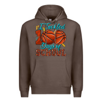 Coffee i tackled 100days of school basketball Premium Hoodie - texasbilliewilder
