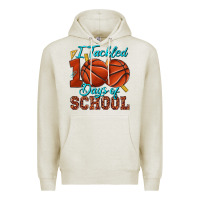 Oatmeal Heather i tackled 100days of school basketball Premium Hoodie - texasbilliewilder