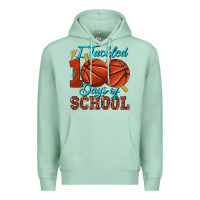 Seafoam i tackled 100days of school basketball Premium Hoodie - texasbilliewilder
