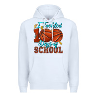 White i tackled 100days of school basketball Premium Hoodie - texasbilliewilder