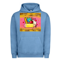 Pigment Pebble Blue back to school custom name Urban Hoodie - Zillion Design Studio
