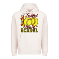 Pale Pink i tackled 100days of school softball Premium Hoodie - texasbilliewilder