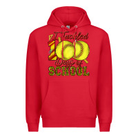 Red i tackled 100days of school softball Premium Hoodie - texasbilliewilder