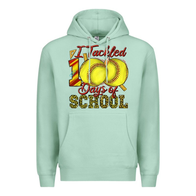 I Tackled 100days Of School Softball Premium Hoodie by texasbilliewilder | Teevron