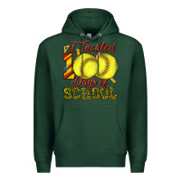 Sports Green i tackled 100days of school softball Premium Hoodie - texasbilliewilder