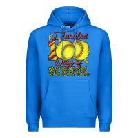 True Royal i tackled 100days of school softball Premium Hoodie - texasbilliewilder