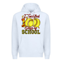 White i tackled 100days of school softball Premium Hoodie - texasbilliewilder