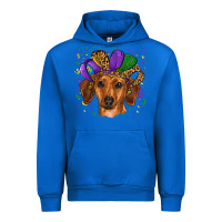 Cobalt mardi gras hat dachshund Urban Hoodie - RanaPortraitStore