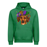 Emerald mardi gras hat dachshund Urban Hoodie - RanaPortraitStore