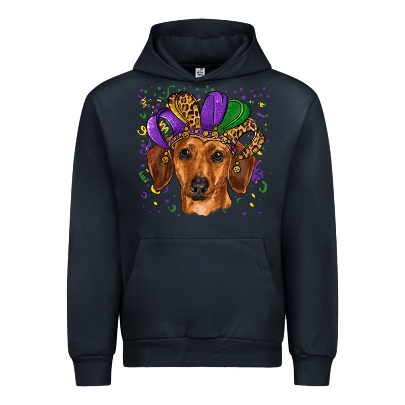 Mardi Gras Hat Dachshund Urban Hoodie by RanaPortraitStore | Teevron