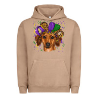 Pigment Burro mardi gras hat dachshund Urban Hoodie - RanaPortraitStore