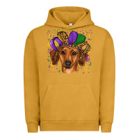Pigment Peanut Butter mardi gras hat dachshund Urban Hoodie - RanaPortraitStore