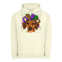 Pigment Pistachio mardi gras hat dachshund Urban Hoodie - RanaPortraitStore