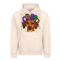 Sandshell mardi gras hat dachshund Urban Hoodie - RanaPortraitStore