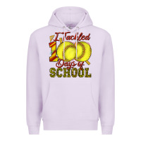 Lilac i tackled 100days of school softball Premium Hoodie - texasbilliewilder
