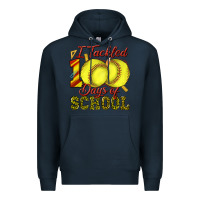 Navy i tackled 100days of school softball Premium Hoodie - texasbilliewilder