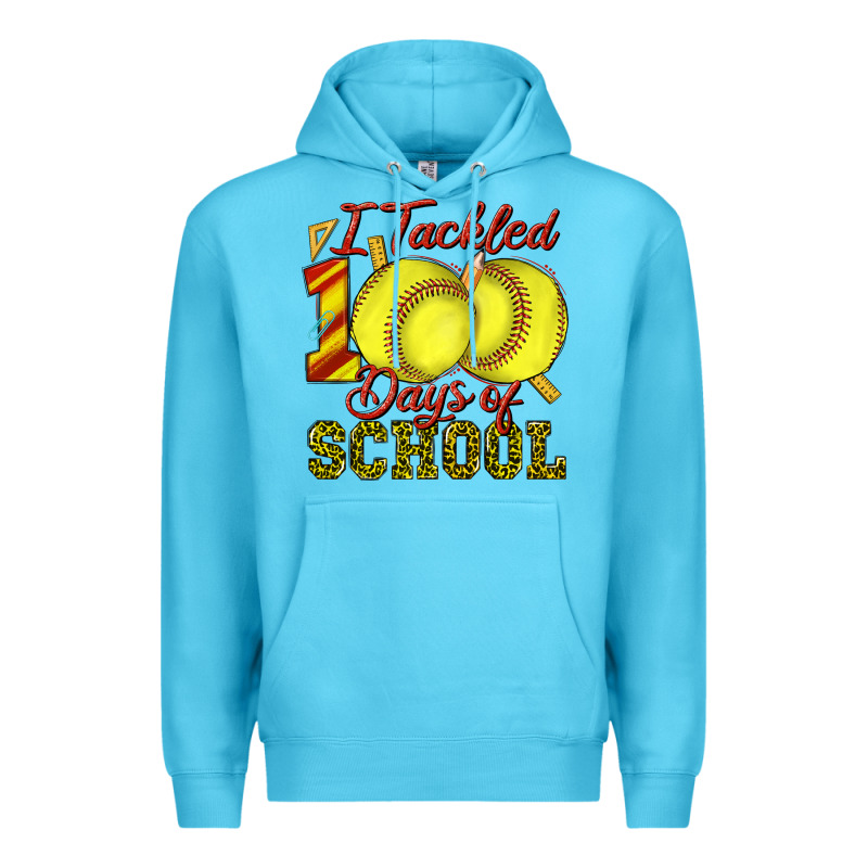 I Tackled 100days Of School Softball Premium Hoodie by texasbilliewilder | Teevron