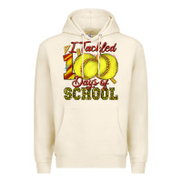 Tofu i tackled 100days of school softball Premium Hoodie - texasbilliewilder