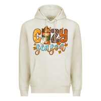 Oatmeal Heather cozy season Premium Hoodie - Zillion Design Studio