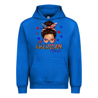 Cobalt all american mama messy bun Urban Hoodie - texasbilliewilder