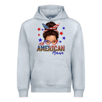 Heather Grey all american mama messy bun Urban Hoodie - texasbilliewilder