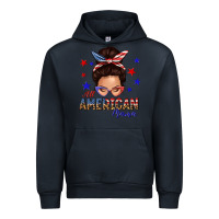 Navy all american mama messy bun Urban Hoodie - texasbilliewilder