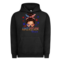 Pigment Black all american mama messy bun Urban Hoodie - texasbilliewilder