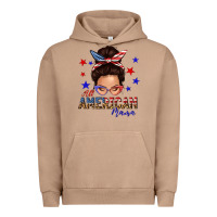 Pigment Burro all american mama messy bun Urban Hoodie - texasbilliewilder