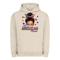 Pigment French Oak all american mama messy bun Urban Hoodie - texasbilliewilder