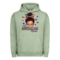 Pigment Oil Green all american mama messy bun Urban Hoodie - texasbilliewilder
