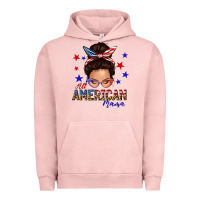 Pigment Salmon all american mama messy bun Urban Hoodie - texasbilliewilder