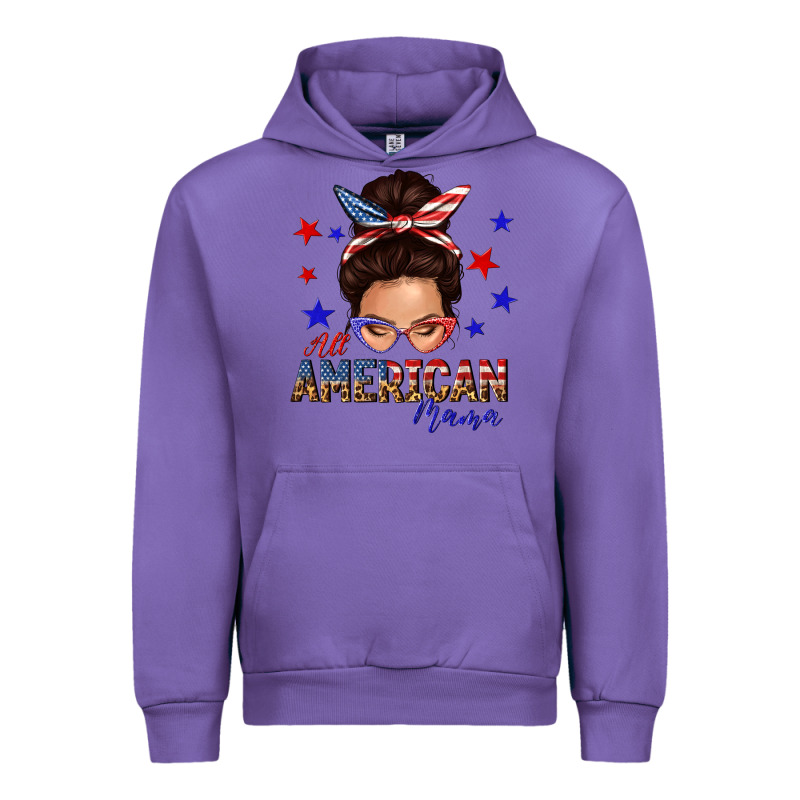 All American Mama Messy Bun Urban Hoodie by texasbilliewilder | Teevron