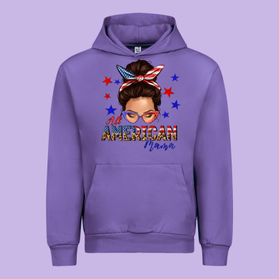 Urban Hoodie all american mama messy bun