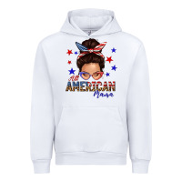 White all american mama messy bun Urban Hoodie - texasbilliewilder