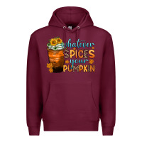Burgundy whatever spices your pumpkin Premium Hoodie - Zillion Design Studio