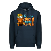 Navy whatever spices your pumpkin Premium Hoodie - Zillion Design Studio
