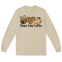 Mushroom peace love coffee Long Sleeve Tee - BarkalooDesign