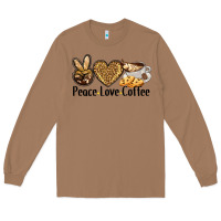Toasted Coconut peace love coffee Long Sleeve Tee - BarkalooDesign