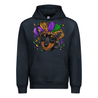 Navy mardi gras hat dachshund puppy Urban Hoodie - RanaPortraitStore
