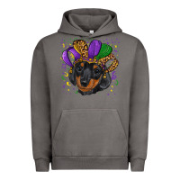 Pigment Tornado mardi gras hat dachshund puppy Urban Hoodie - RanaPortraitStore