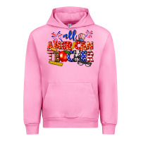 Fuchsia Pink all american teacher Urban Hoodie - texasbilliewilder
