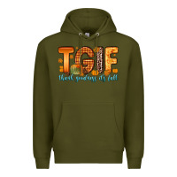Army Green tgif thank goodness it s fall Premium Hoodie - Zillion Design Studio