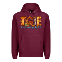 Burgundy tgif thank goodness it s fall Premium Hoodie - Zillion Design Studio