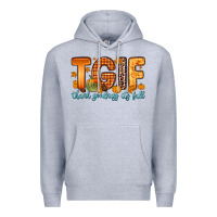Heather Grey tgif thank goodness it s fall Premium Hoodie - Zillion Design Studio