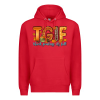 Red tgif thank goodness it s fall Premium Hoodie - Zillion Design Studio