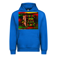 Cobalt steppin into juneteenth Urban Hoodie - Zillion Design Studio